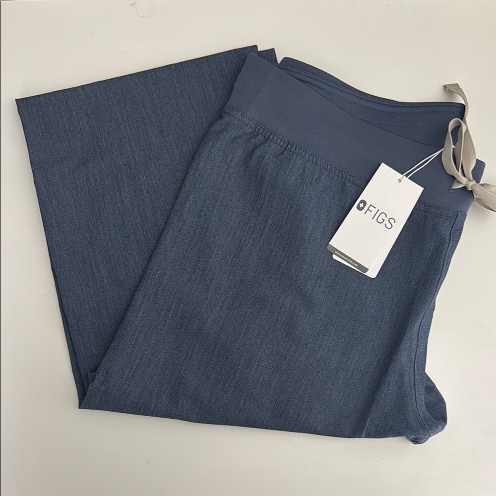 Figs Heather Denim Livingston Scrub Pants